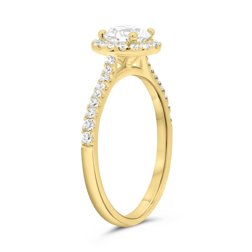 Round Halo Engagement Ring